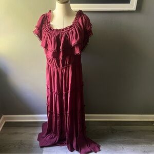 ee:some Grace & Lace Maxi Dress Merlot Size XL NWT eesome